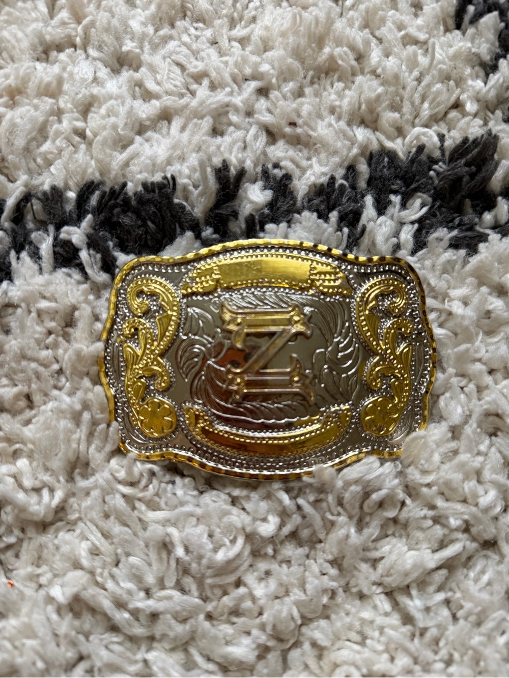 INITIAL (Z) BELT BUCKLE LETTER COWBOY WESTERN RODEO TEXAS STAR Hebillas Vaqueras